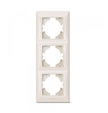 Рамка кремова на 3 місця вертикальна VIDEX BINERA