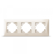 Рамка кремова на 3 місця горизонтальна VIDEX BINERA