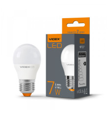 LED лампа VIDEX  G45e 7W E27 3000K