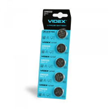 Батарейка літієва Videx CR2032 5шт BLISTER CARD ціна за 1 шт · VIDEX · 22761