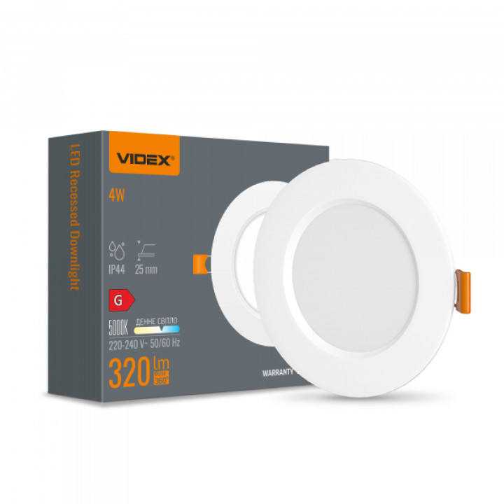 LED світильник Back вбудований круглий VIDEX 4W 5000K · VIDEX · 26337