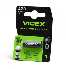 Батарейка лужна Videx А23/Е23А 1шт BLISTER CARD