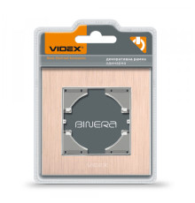 Рамка мідний алюміній одинарна горизонтальна VIDEX BINERA