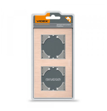 Рамка мідний алюміній на 2 місця горизонтальна VIDEX BINERA