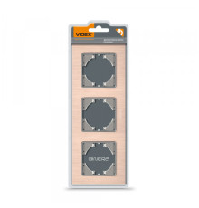 Рамка мідний алюміній на 3 місця горизонтальна VIDEX BINERA