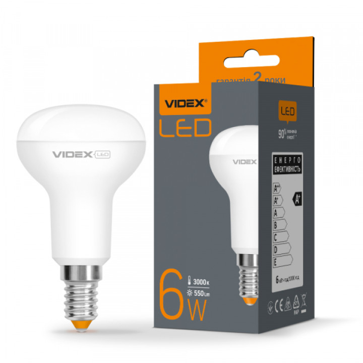 LED лампа VIDEX  R50e 6W E14 3000K · VIDEX · 24140