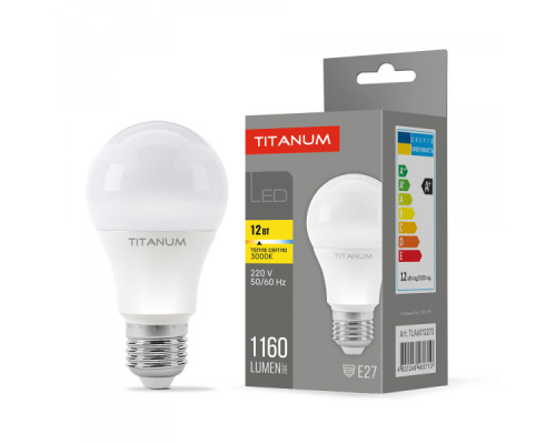 LED лампа TITANUM A60 12W E27 3000K