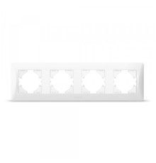 Рамка біла на 4 місця горизонтальна VIDEX BINERA