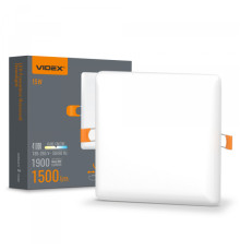 LED світильник безрамковий квадратний VIDEX 15W 4100K
