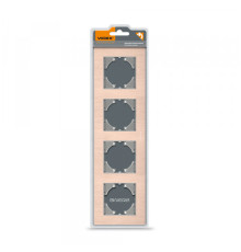 Рамка мідний алюміній на 4 місця горизонтальна VIDEX BINERA