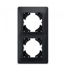 Рамка чорний графіт на 2 місця вертикальна VIDEX BINERA