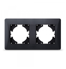 Рамка чорний графіт на 2 місця горизонтальна VIDEX BINERA