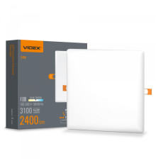 LED світильник безрамковий квадратний VIDEX 24W 4100K