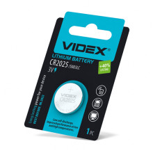Батарейка літієва Videx CR2025 1шт BLISTER CARD · VIDEX · 24233