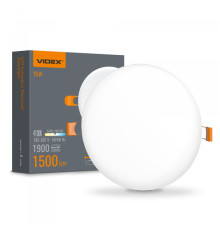 LED світильник безрамковий круглий VIDEX 15W 4100K