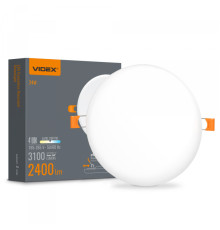 LED світильник безрамковий круглий VIDEX 24W 4100K
