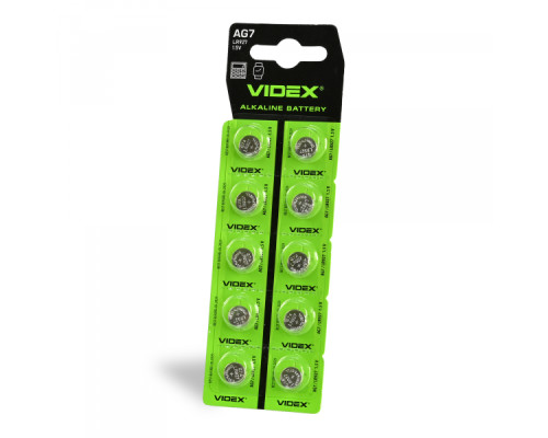 Батарейка годинникова Videx AG 7/LR926 BLISTER CARD 10 шт