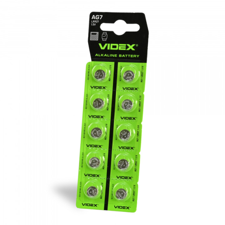 Батарейка годинникова Videx AG 7/LR926 BLISTER CARD кратно10 шт · VIDEX · 23423