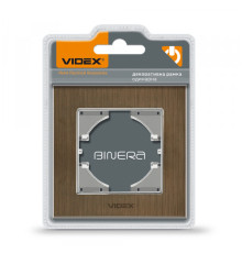 Рамка шоколадний алюміній одинарна горизонтальна VIDEX BINERA