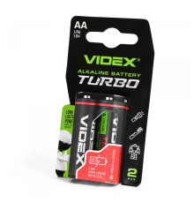 Батарейка лужна Videx LR6/AA Turbo 2шт BLISTER