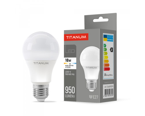 LED лампа TITANUM A60 10W E27 4100K