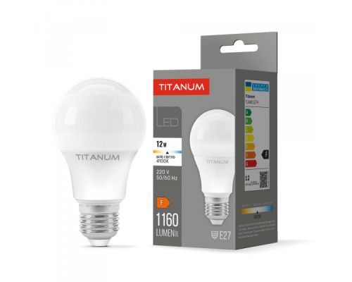 LED лампа TITANUM A60 12W E27 4100K 220V