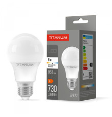 LED лампа TITANUM A60 8W E27 4100K