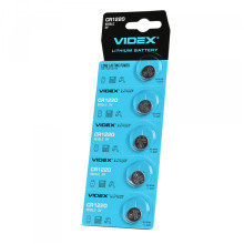 Батарейка літієва Videx CR1220 5шт BLISTER CARD ціна за 1 шт · VIDEX · 23429