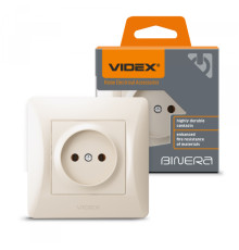 Розетка одинарна кремова VIDEX BINERA