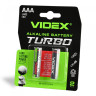 Батарейка лужна Videx LR03/AAA Turbo 2шт BLISTER ціна за 1шт · VIDEX · 24239 — 2