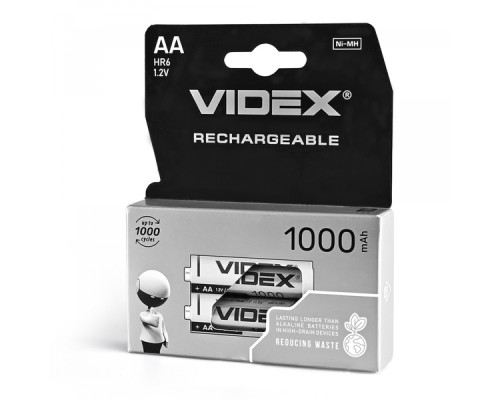 Акумулятори Videx HR6/AA 1000mAh double blister/2шт