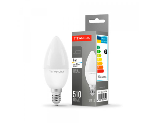 LED лампа TITANUM C37 6W E14 4100K