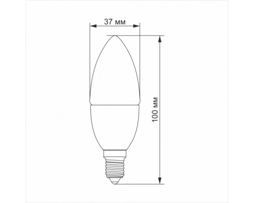 LED лампа TITANUM C37 6W E14 4100K