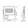 LED прожектор VIDEX F2e 50W 5000K з датчиком руху та освітленості · VIDEX · 26266 — 7