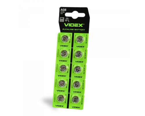 Батарейка годинникова Videx AG 8/LR1120 BLISTER CARD 10 шт