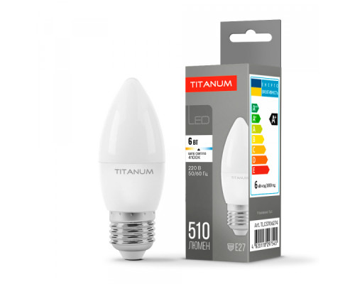 LED лампа TITANUM C37 6W E27 4100K
