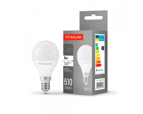 LED лампа TITANUM G45 6W E14 4100K