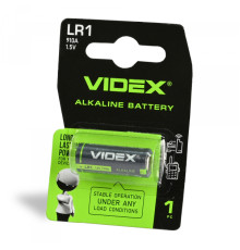 Батарейка лужна Videx LR1 1шт BLISTER