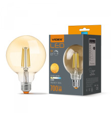 LED лампа VIDEX Filament G95FAD 7W E27 2200K дімерна бронза
