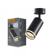 Світильник VIDEX під лампу GU10 SPF05B накладний поворотний чорний