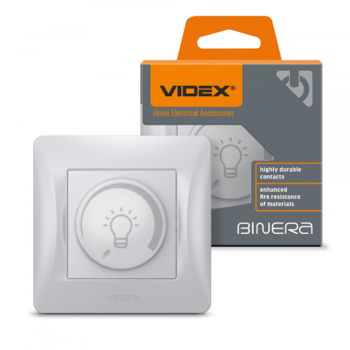 Димер LED 200Вт срібний шовк VIDEX BINERA · VIDEX · 26115
