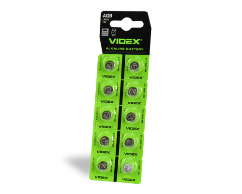 Батарейка годинникова Videx AG 9/LR936 BLISTER CARD 10 шт