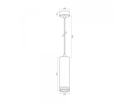 Світильник VIDEX під лампу GU10 SPF05D підвісний чорний