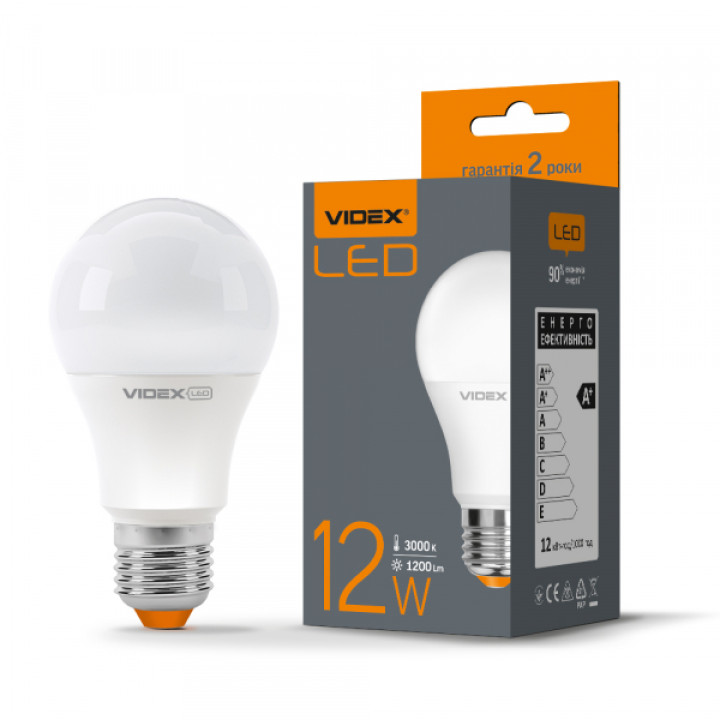 LED лампа VIDEX  A60e 12W E27 3000K · VIDEX · 23650