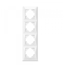 Рамка біла 4 місця вертикальна VIDEX BINERA