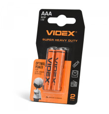 Батарейка сольова Videx R03P/AAA 2шт SMALL BLISTER