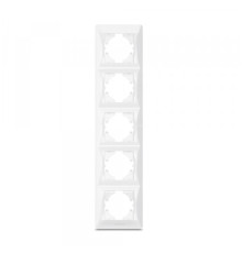 Рамка біла 5 місць вертикальна VIDEX BINERA