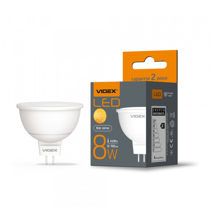 LED лампа VIDEX MR16e 8W GU5.3 4100K · VIDEX · 26410