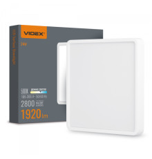 LED Світильник накладний квадрат VIDEX 24W 5000K White