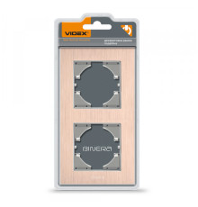 Рамка мідний алюміній на 2 місця вертикальна VIDEX BINERA